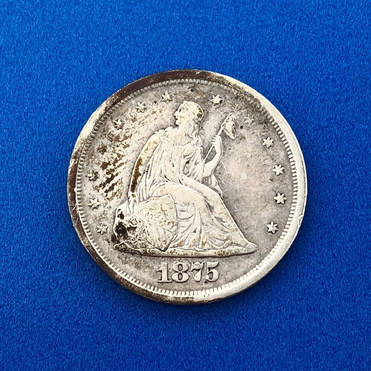 1875 S Silver Seated Liberty Twenty Cent Piece Better Key San Francisco Coin