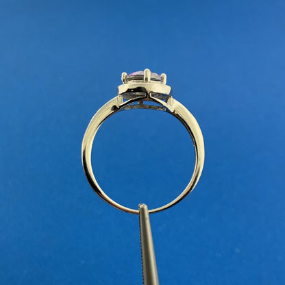 Designer Sterling Silver Mystic Topaz Cubic Zirconia Halo Cocktail Ring