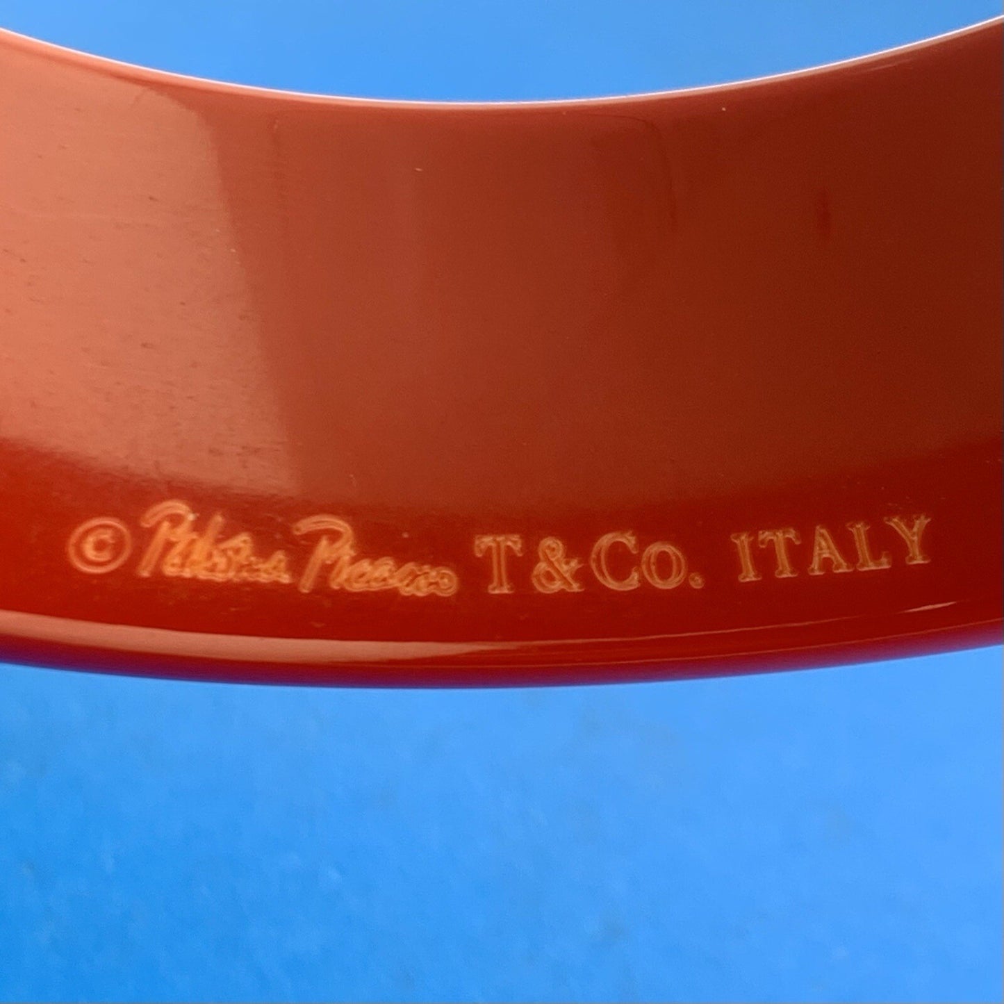 Tiffany & Co. Paloma Picasso Red Lacquer Bangle Bracelet