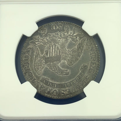 1824 Capped Bust Silver Half Dollar 50c Lettered Edge NGC XF45 Early US Coin