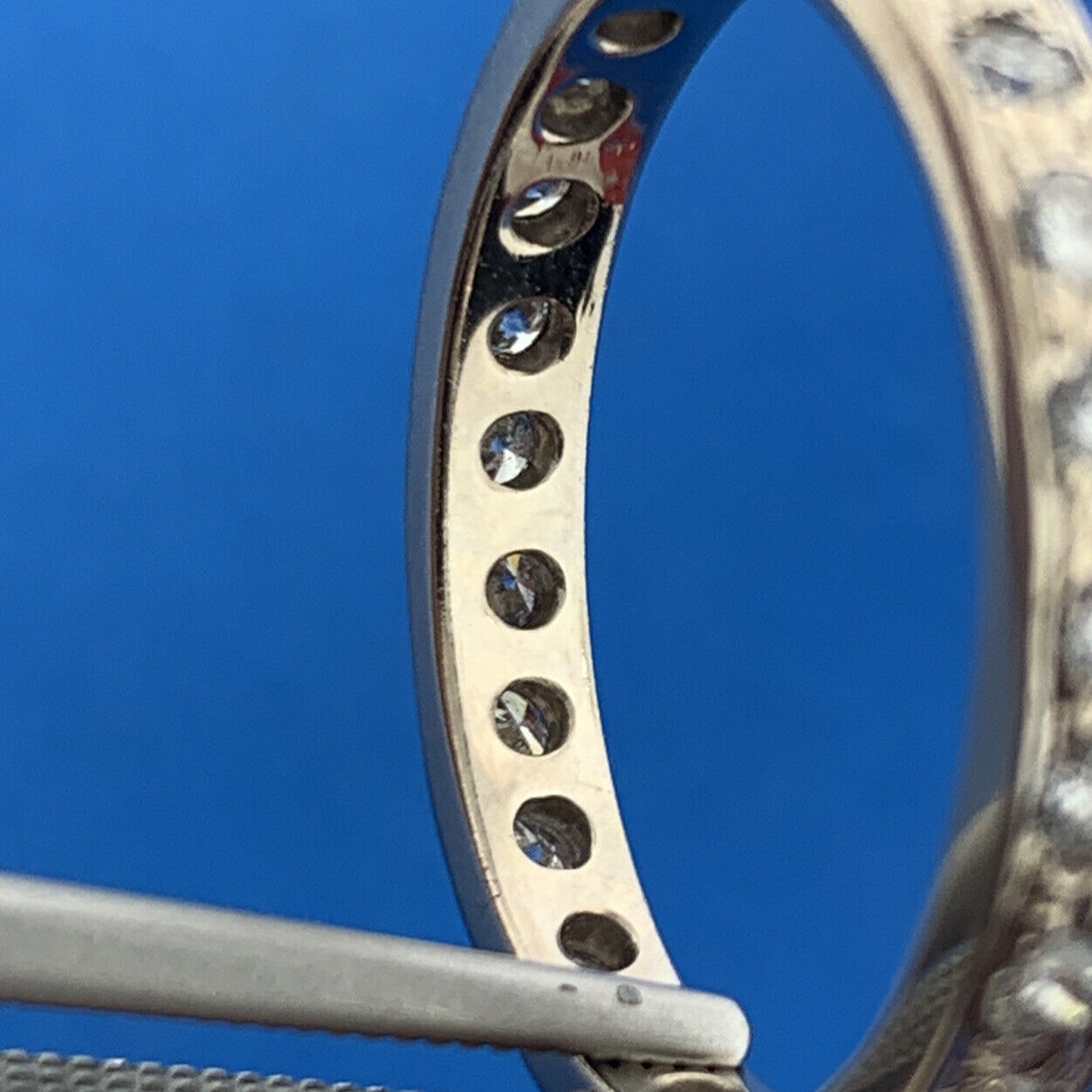 Gorgeous 14k White Gold Round Cut Sparkling Diamond Eternity Anniversary Ring