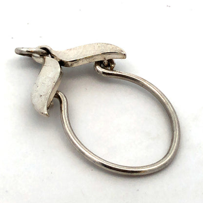 Retired Designer 925 Sterling Silver Whale Tail Charm Holder Pendant