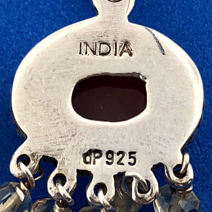 Doug Paulus DP Sterling Silver 925 Carnelian Citrine Bead Drop Dangle Earrings