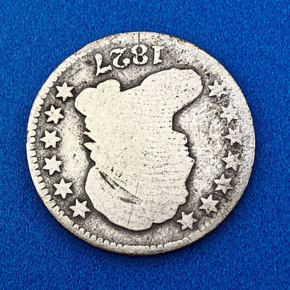 1827 P Silver Capped Bust Dime Type 1 Better Key Early Philadelphia Mint Coin