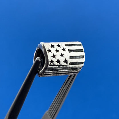 Chamilia Sterling Silver United States Flag Stars Stripes Slide Bracelet Charm