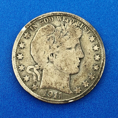 1911 S Barber Silver Half Dollar Better Rare Key San Francisco Mint Coin