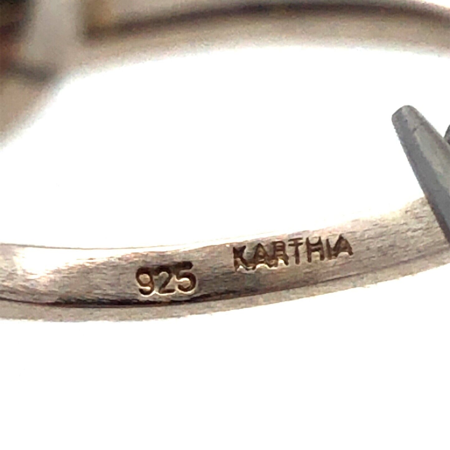 Designer Karthia 925 Sterling Silver Oval Citrine Bezel Solitaire Stackable Ring