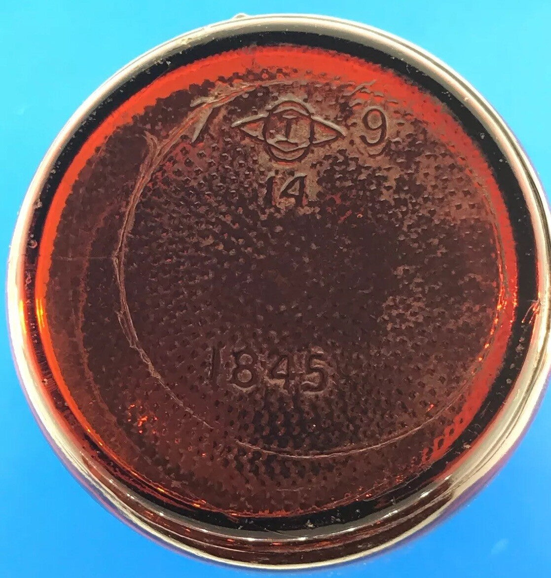 1939 Owens Illinois Glass 500 Mils Apothecary Bottle Amber Brown Alton IL 
