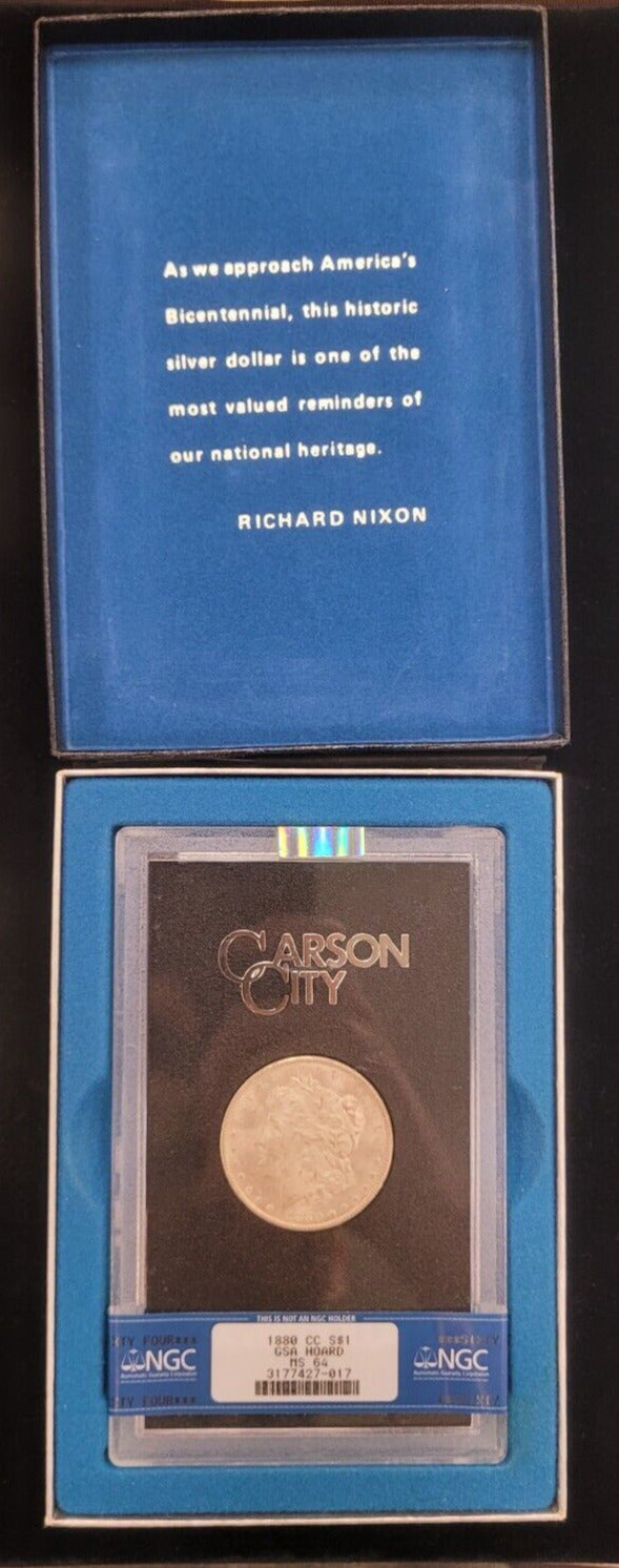 1880 Carson City .900 Silver Rare GSA Hoard MS64 Morgan Dollar w/ Original Box