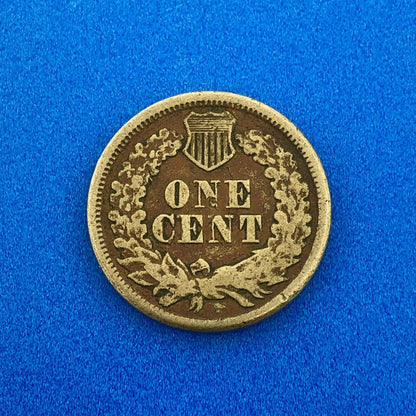1863 P 1 Cent Indian Head Cent with Shield Better Key Date Copper-Nickel Coin