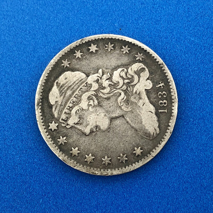 1834 Capped Bust Quarter Dollar Type Two 25 Cents Early American Coinage Nice