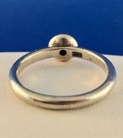 James Avery 925 Sterling Silver Remembrance Aqua Spinel Designer Size 7.25 Ring