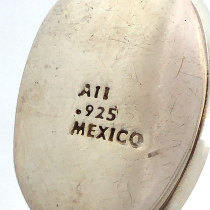 Vintage 925 Sterling Silver Oval Abalone Dangle Stud Earrings