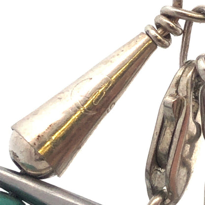 Native American Carolyn Pollack 925 Sterling Silver Turquoise Beaded Necklace