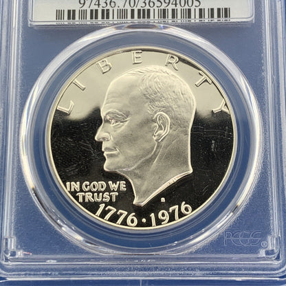 1976 S $1 Eisenhower 50c Kennedy 25c Washington PR70 DCAM PCGS Silver 3 Coin Set