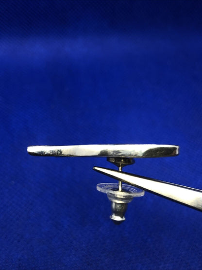 Taxco Mexico 925 Sterling Silver Abalone Inlay Fish Statement Stud Earrings