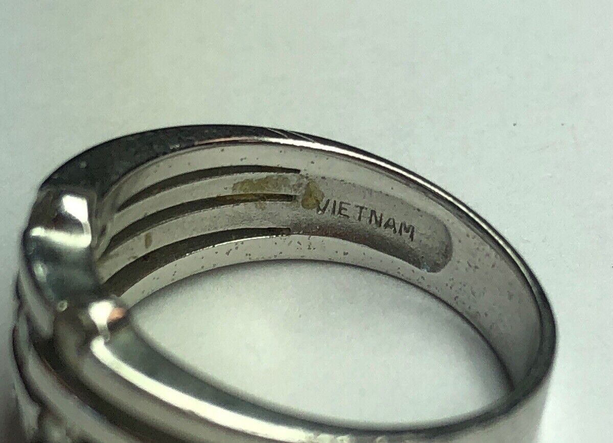 Designer Sterling Silver 925 Cubic Zirconia Station Wedding Anniversary Ring