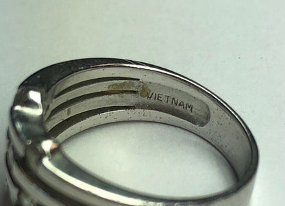 Designer Sterling Silver 925 Cubic Zirconia Station Wedding Anniversary Ring