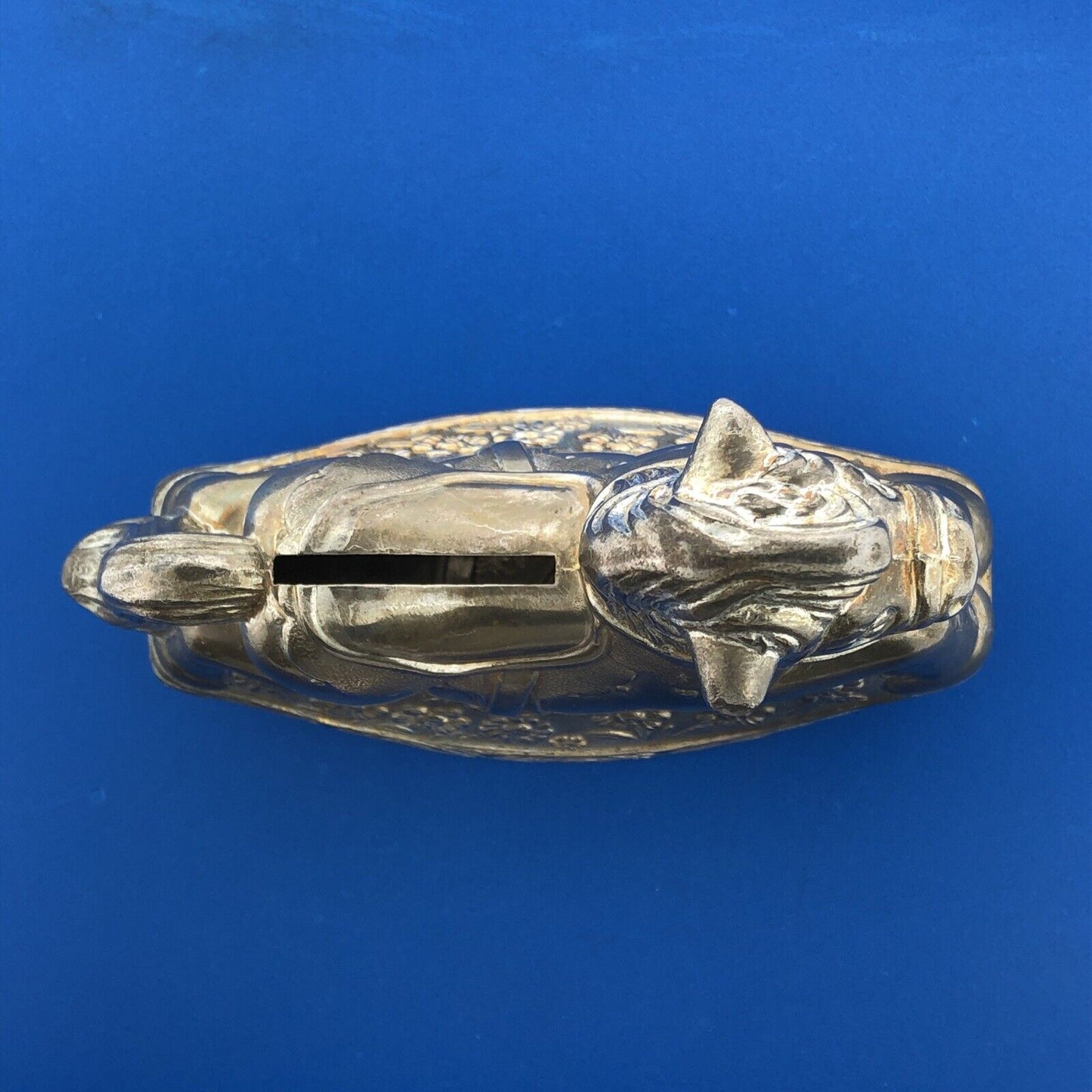 Vintage Leonard Silver Plated Rocking Horse Old Coin Piggy Bank Japan
