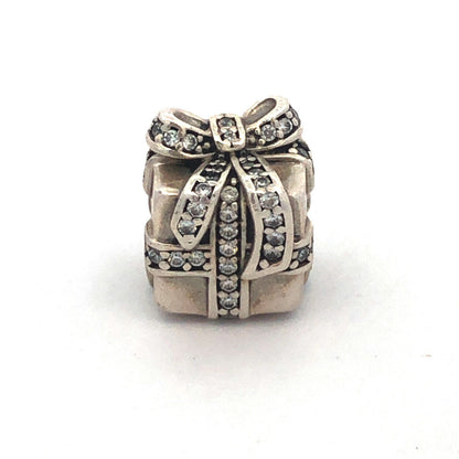 Retired PANODRA 925 Sterling Silver CZ Sparkling Surprise Gift Charm 791400CZ