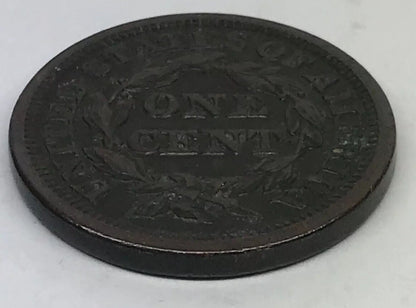 1846 Braided Hair Large Cent Small Date Early American Copper Coinage Brown
