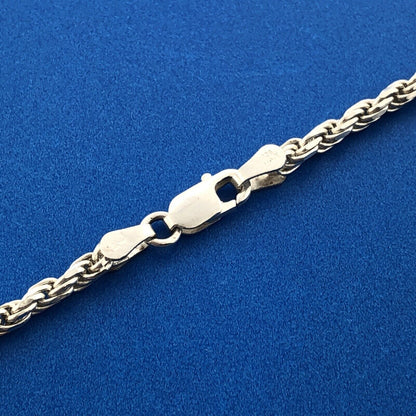 Milor Italy 925 Sterling Silver 2.70 mm Statement Rope Chain Necklace