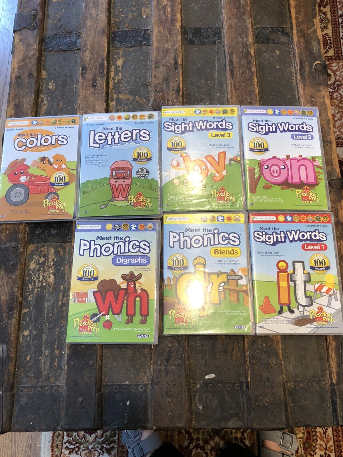 Meet the Math Drills/Facts Phonics Sight Words Letters Preschool Prep DVD Lot