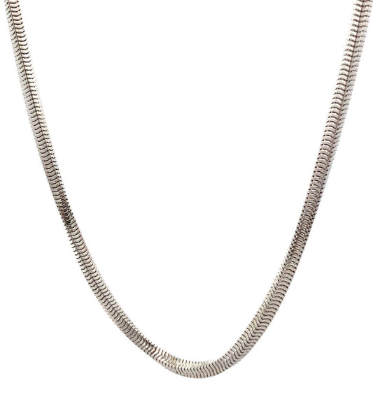 Designer Jacmel Mauritius JCM 925 Sterling Silver Square Snake Chain Necklace