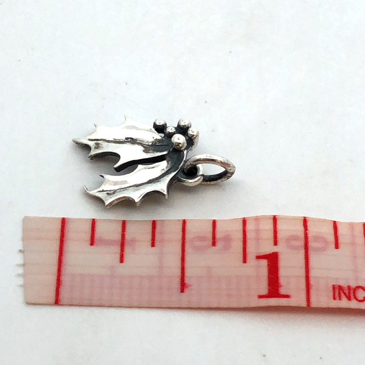 Retired James Avery 925 Sterling Silver Mistletoe Holly Berry Christmas Charm