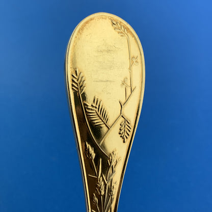 Tiffany & Co Vermeil Gold Washed Sterling Silver 925 Audubon Oval Soup Spoons