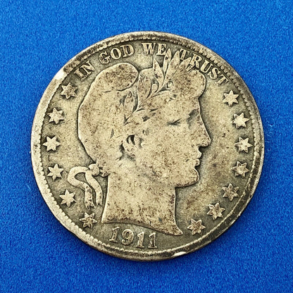 1911 S Barber Silver Half Dollar Better Rare Key San Francisco Mint Coin