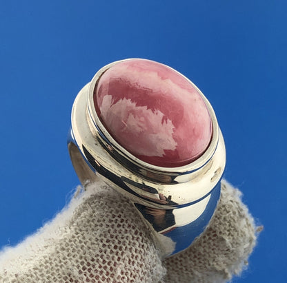 Designer Joe Esposito ESPO Sterling Silver 925 Rhodochrosite Statement Ring