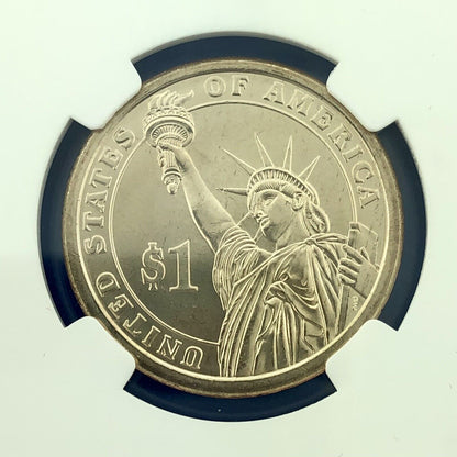 2007 NGC MS65 George Washington Presidential Dollar Missing Edge Lettering Error