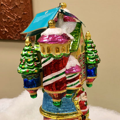 2005 Christopher Radko Hand Blown Glass North Pole Palace Ornament NIB Retired