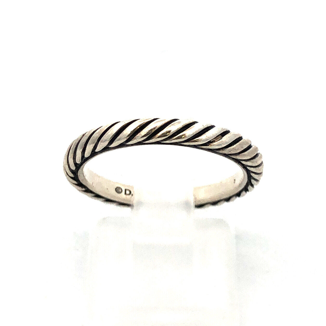 Designer David Yurman 925 Sterling Silver Cables Collectibles Stack Band Ring