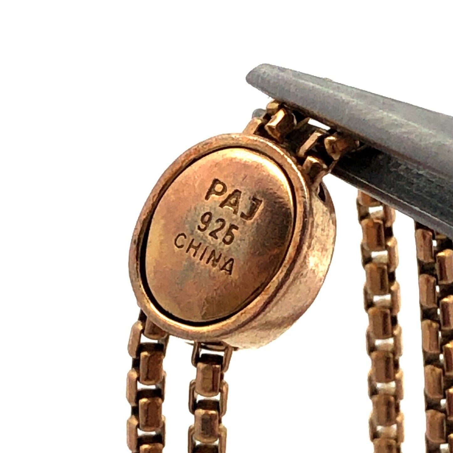 925 Sterling Silver Vermeil Designer PAJ Sapphire Turquoise Evil Eye Bracelet