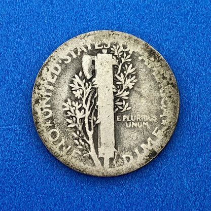 1921 P United States 90% Silver Mercury Dime Key Date Scarce Philadelphia Coin