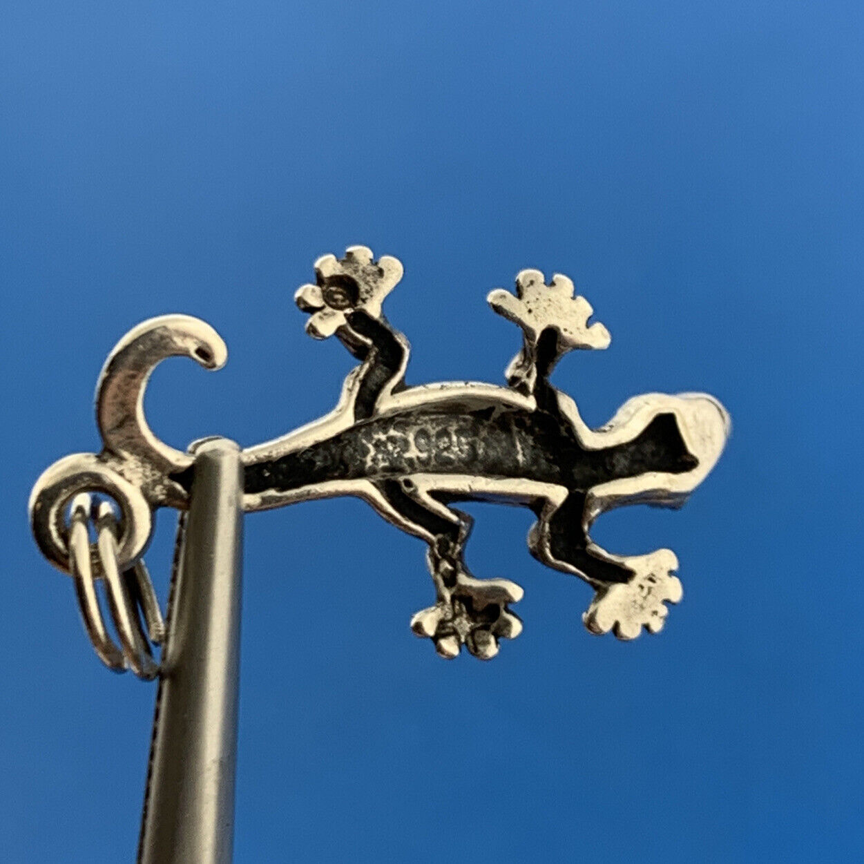 Designer Sterling Silver Lizard Chameleon Gila Monster Bracelet Pendant Charm