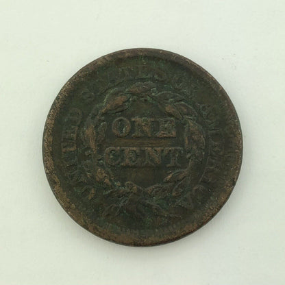 1854 P Liberty Head Braided Hair Large Copper Cent Better Philadelphia Mint Coin