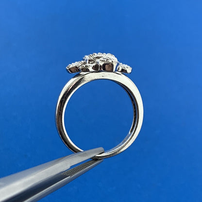 Designer 925 Sterling Silver Diamond Fleur De Lis New Orleans Religious Ring