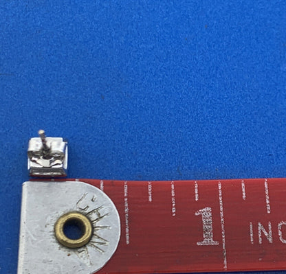 Designer 14K White Gold Diamond Solitaire With Halo Accented Stud Earrings