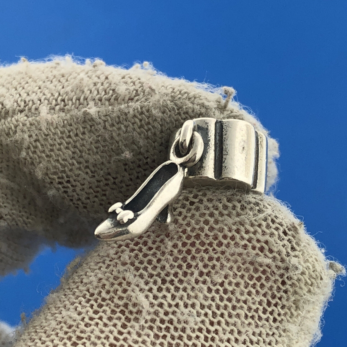 Authentic PANDORA 925 Sterling Silver High Heel Stiletto Slide Bracelet Charm