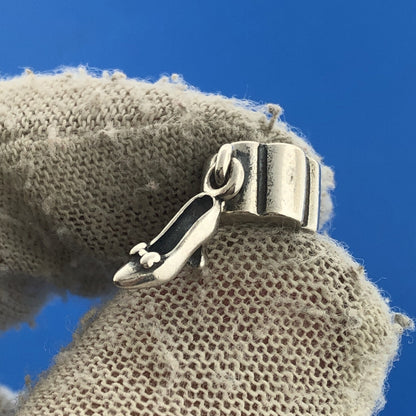 Authentic PANDORA 925 Sterling Silver High Heel Stiletto Slide Bracelet Charm