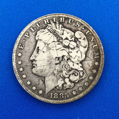 1885 S Morgan Silver Dollar Better Rare Key San Francisco Mint Coin As Is