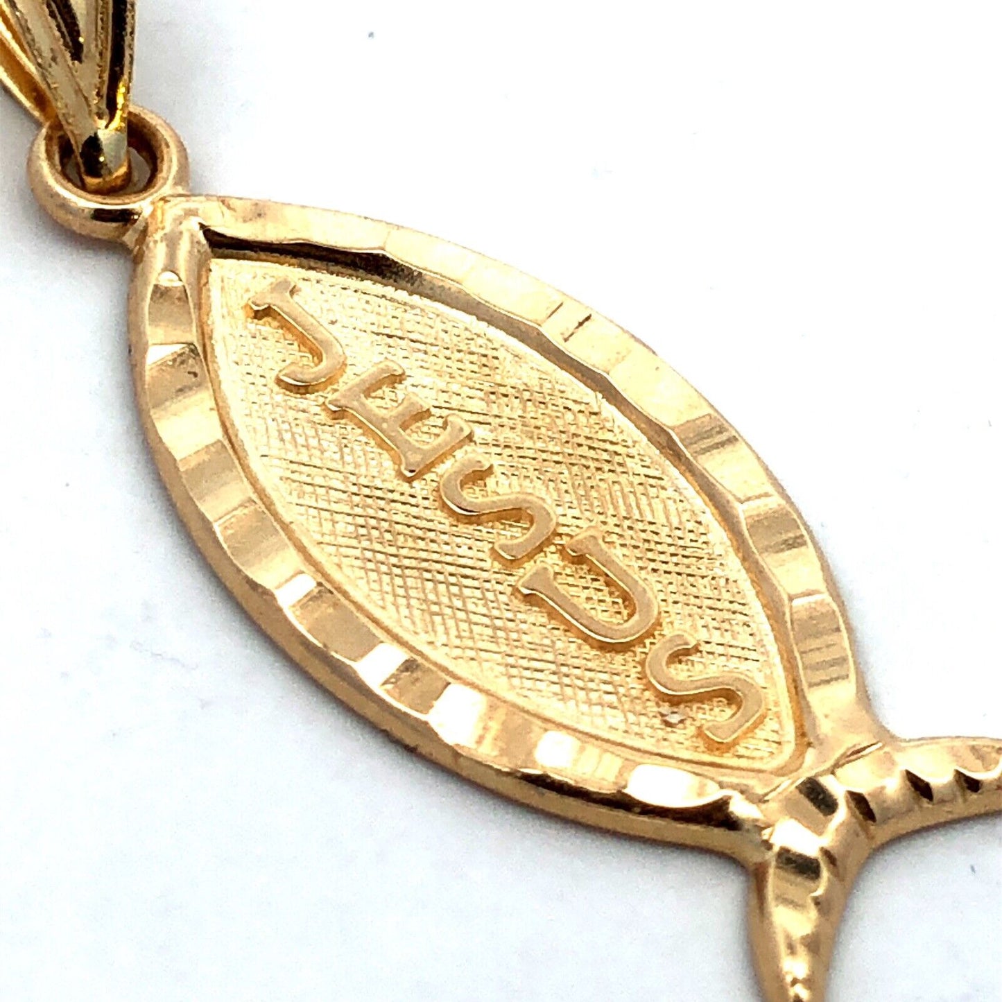 Designer Michael Anthony 14K Yellow Gold Jesus Fish Ichthys Pendant