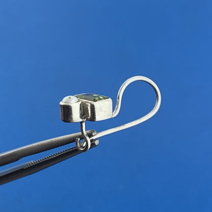 Sterling Silver Peridot Pearl Accented August Occasion Dangle Earrings