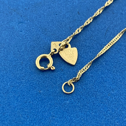 Beverly Hills Gold 14K Yellow Gold Twisted Diamond Cut Rope Chain Anklet Bracelet