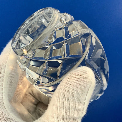 Vintage Handcrafted Poland 24% PbO Crystal Annual Egg Figurine Paperweight