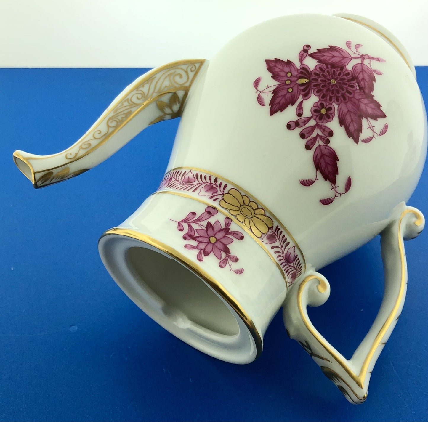 Vintage Herend Hugary Raspberry Chinese Bouquet Apponyi 4 Cup Coffee Pot w/Lid