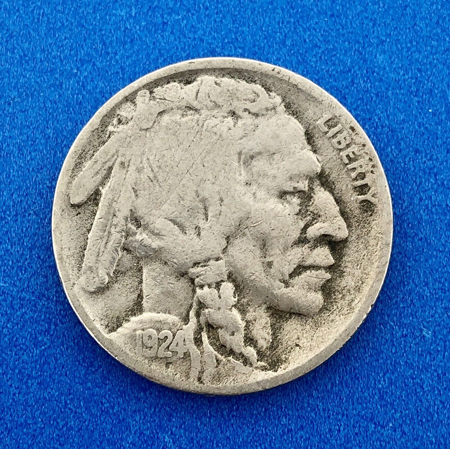1924 D Indian Head Buffalo Nickel Better Key Scarce Denver Mint Coin